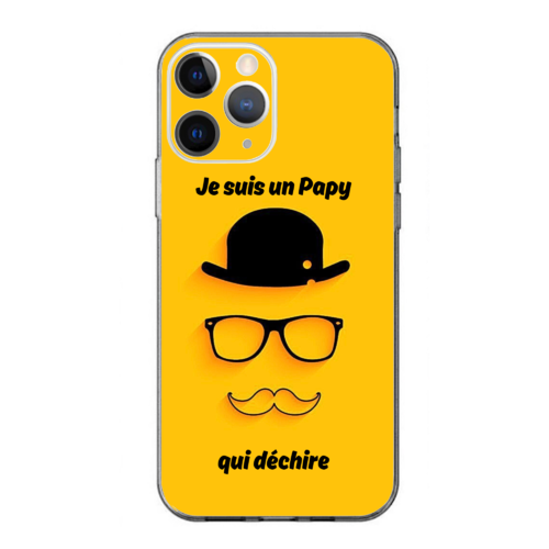 Coque souple pour iphone je suis un papy un déchire