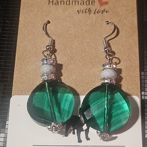 Boucles fantaisies un biais d'amour perles de verre