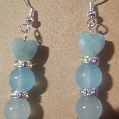 Boucles fantaisies un biais d'amour coeurs lagons