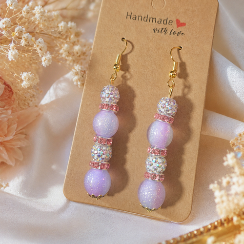 Boucles fantaisies argentées un biais d'amour