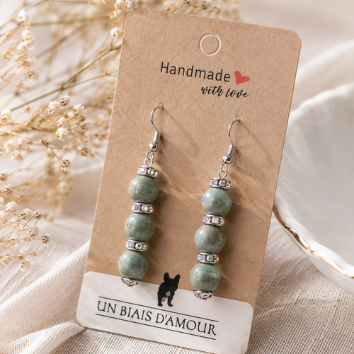 Boucles d’oreilles fantaisies douceur minerale