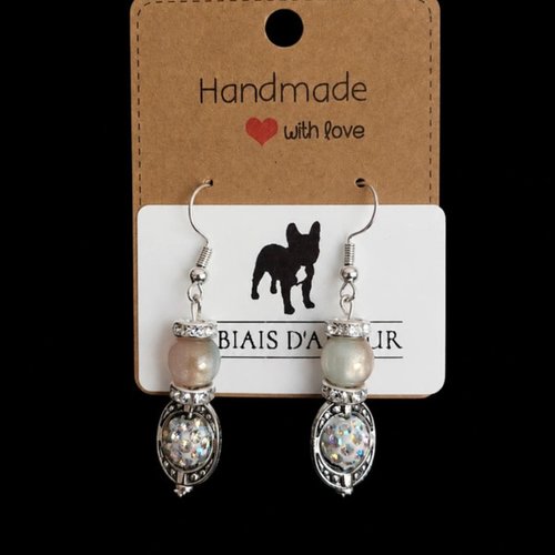 Boucles fantaisies un biais d'amour perles nacrées