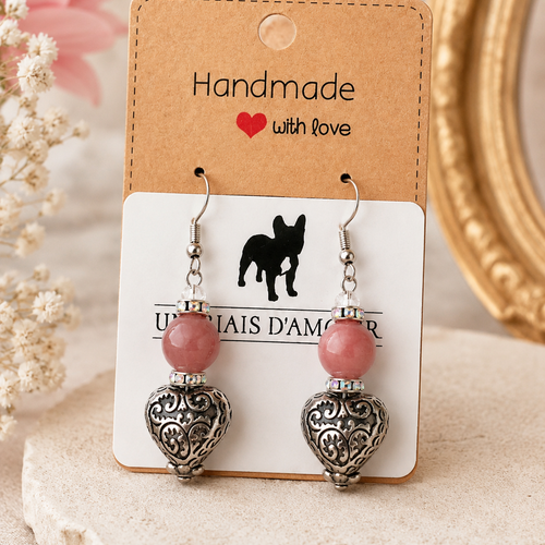 Boucles fantaisies un biais d'amour coeurs