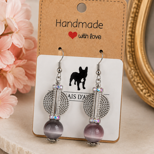 Boucles d’oreilles fantaisies un biais d'amour