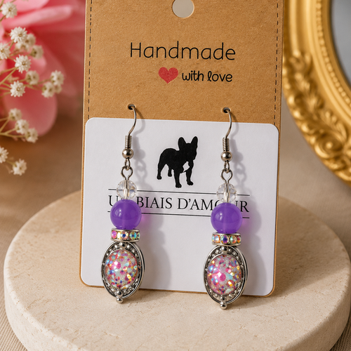 Boucles d’oreilles fantaisies un biais d'amour