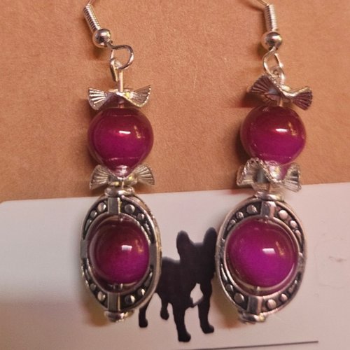 Boucles fantaisies un biais d'amour perles de verre