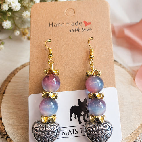 Boucles d’oreilles fantaisies un biais d'amour