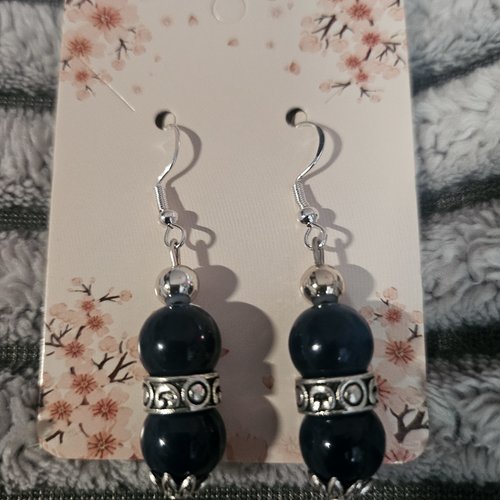 Boucles d’oreilles fantaisies perles de verre