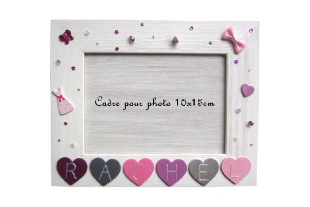 Decoration Chambre Bebe Petite Fille Idee Cadeau Naissance Anniversaire Cadre Photo 10x15cm Bois Personnalisable Avec Prenom Un Grand Marche