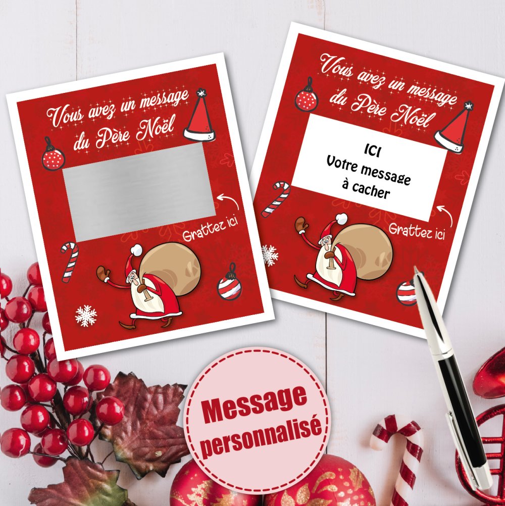 Carte A Gratter Noel Annonce Grossesse Texte Cache Personnalisable 3 Un Grand Marche