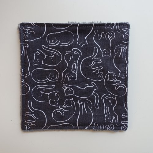 Lingette lavable débarbouillette 12x12