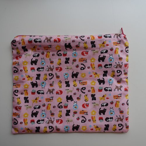 Kit couture grisouille box : la pochette zippée,  kit prêt à coudre