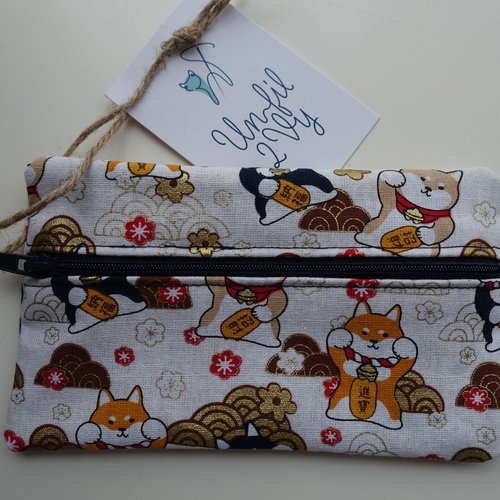 Porte monnaie, petite pochette zippée, rangement sac