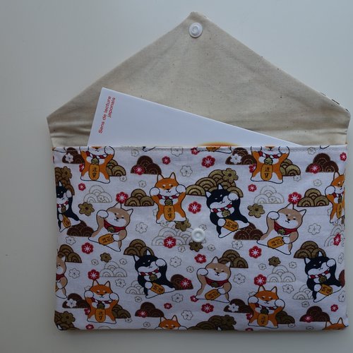 Enveloppe en tissu, protège livre, protège manga, enveloppe cadeau, emballage cadeau, pochette en tissu