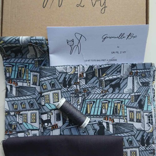 Kit couture grisouille box : le tote-bag coton grand format