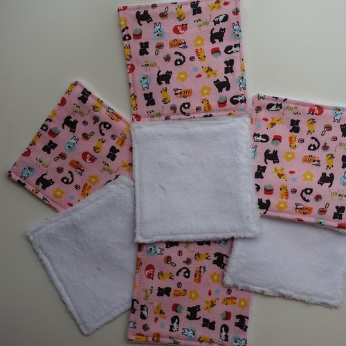 Lingettes démaquillantes lavables  et son petit pochon