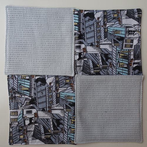 4 essuie-mains, serviettes en tissu apéritif serviettes cocktail