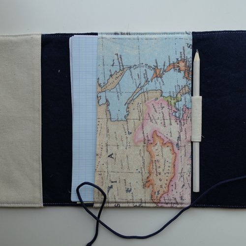Carnet de voyage tissu, carnet d'écriture