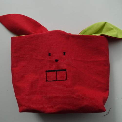 Sac de pâques, panier en tissus, sac lapin