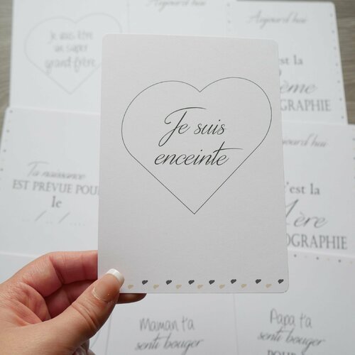 Cartes Etapes Grossesse Carte Souvenirs Pour Futures Mamans Un Grand Marche