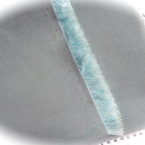Coupon de tissu bleu grisé 70x 50 cm 