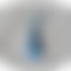 Pompon brillant bleu, longueur 5 cm 