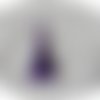 Pompon brillant violet, longueur 5 cm 