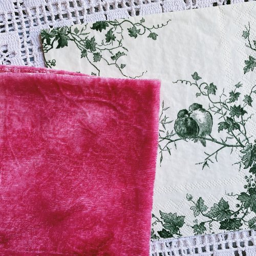 Coupon velours de soie, 30 x 30 cm