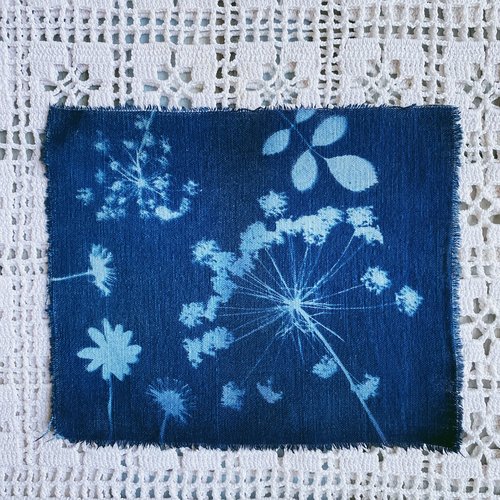 Cyanotype motif floral