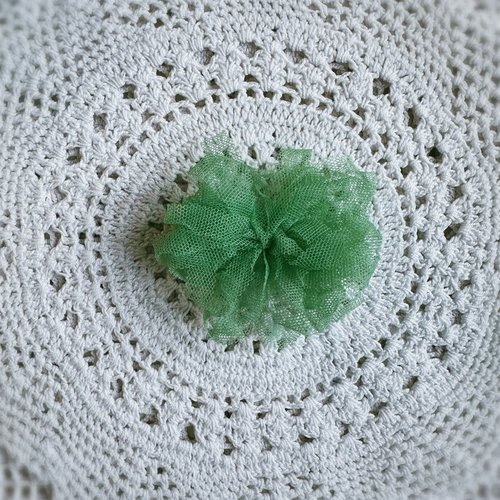 Ruban de tulle 8 mm pour broderie créative
