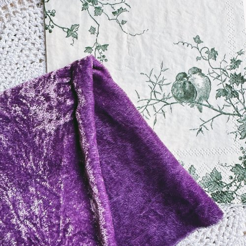 Coupon velours de soie, 30 x 30 cm
