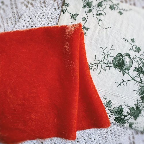 Coupon velours de soie, 30 x 30 cm