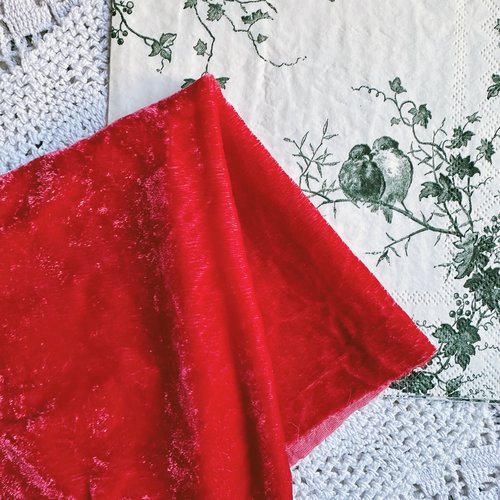 Coupon velours de soie, 30 x 30 cm