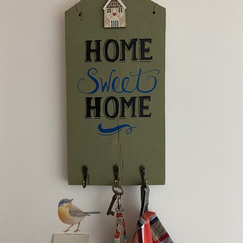 Accroche clés mural "home sweet home"