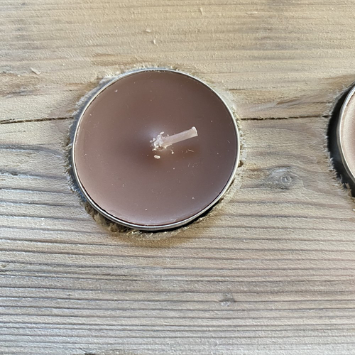 Bougeoir en bois peint