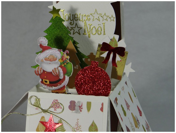 Père Noël-Pictoria Press 3D Pop Up Carte de vœux Père Noël Décoration