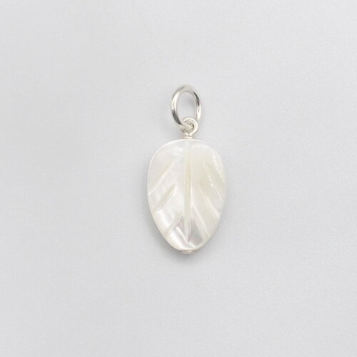 Pendentif junayd pour homme feuille nacre argent massif