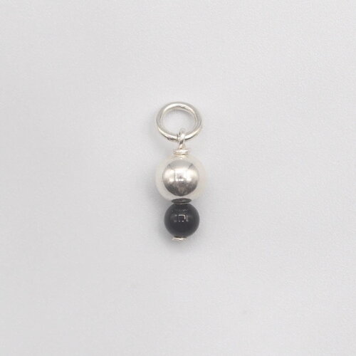 Pendentif léo pour homme avec perle et tourmaline argent massif