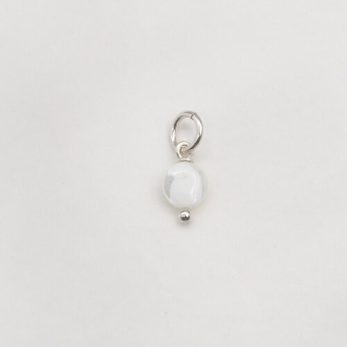 Pendentif cara nacre argent massif