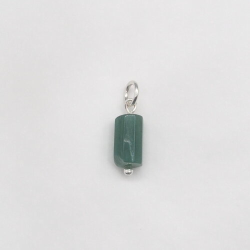 Pendentif eos pour homme émeraude argent massif