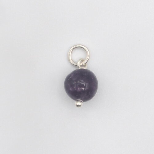 Pendentif aedan lépidolite argent massif