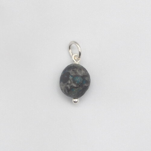 Pendentif orson azurite-malachite argent massif