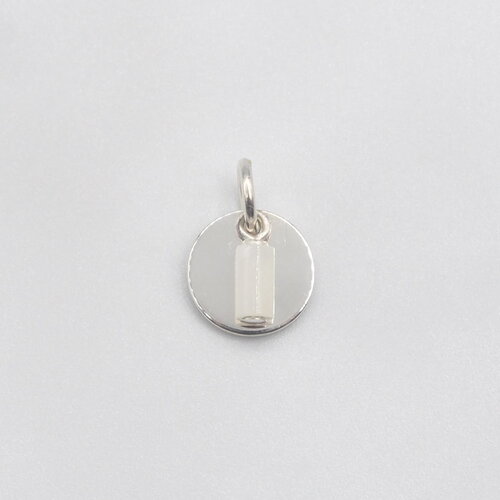Pendentif nami médaille avec nacre argent massif
