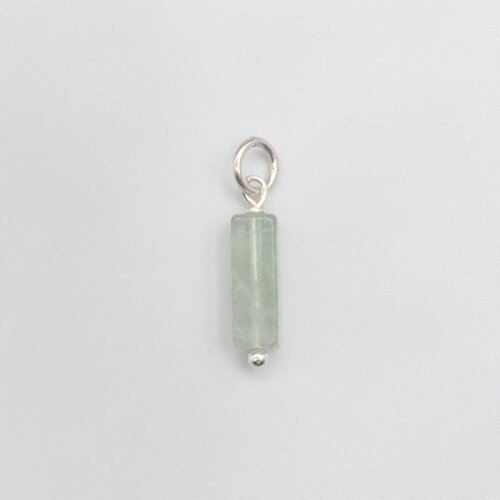 Pendentif malo pour homme fluorite verte argent massif