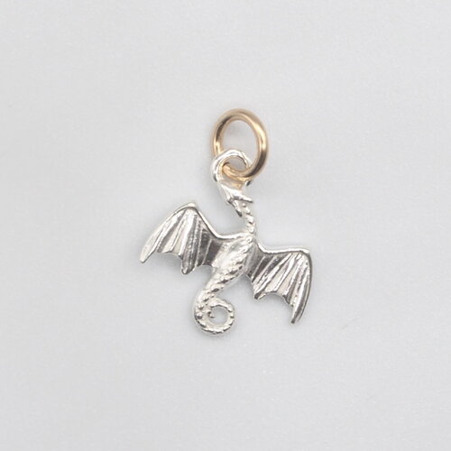 Pendentif gunnar dragon argent massif et or 14 carats (gold filled)