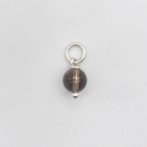 Pendentif kaïs quartz fumé argent massif