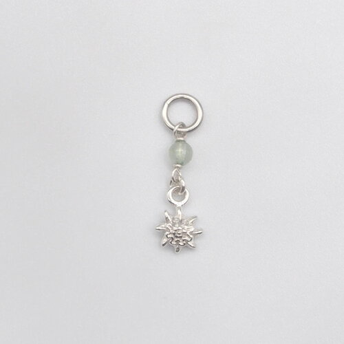 Pendentif heidi edelweiss avec aventurine argent massif