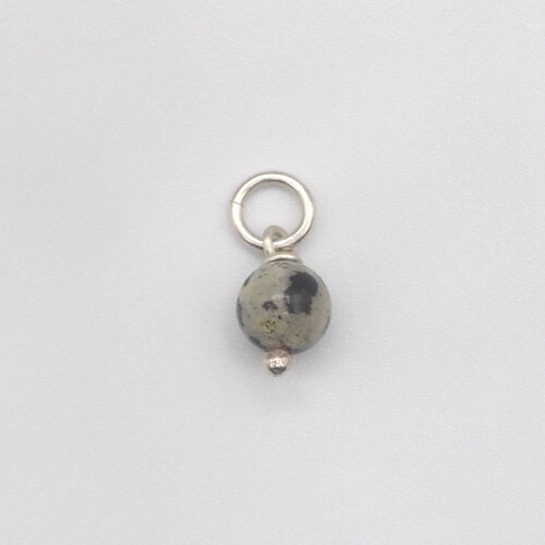 Pendentif jasper jaspe dalmatien argent massif