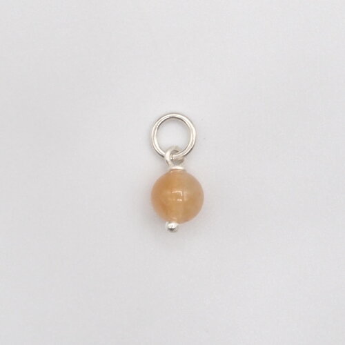 Pendentif ossian aventurine orange argent massif