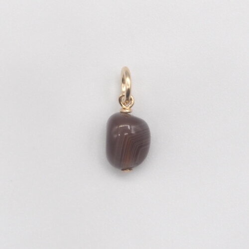 Pendentif madi agate du botswana or 14 carats (gold filled)